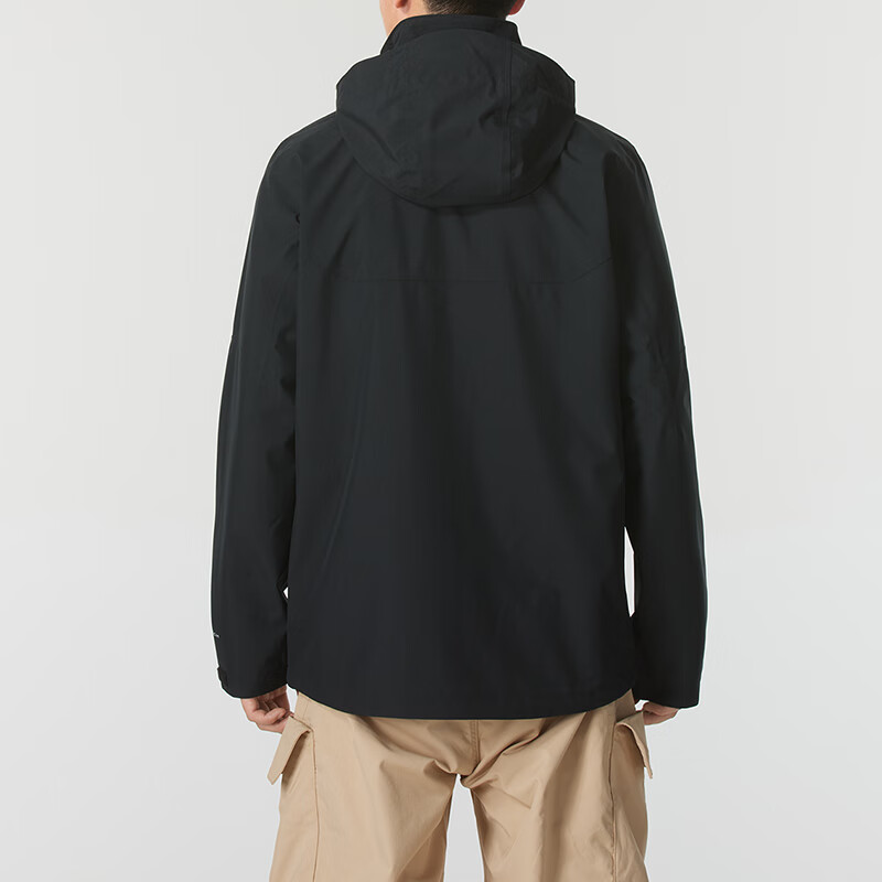 Shop Columbia 黑色連帽長袖拉鍊登山外套 XE3734-010