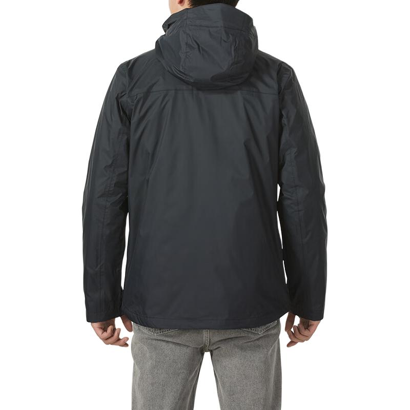 Lookbook 哥伦比亚黑色户外登山连帽拉链保暖夹克 WE6508-010