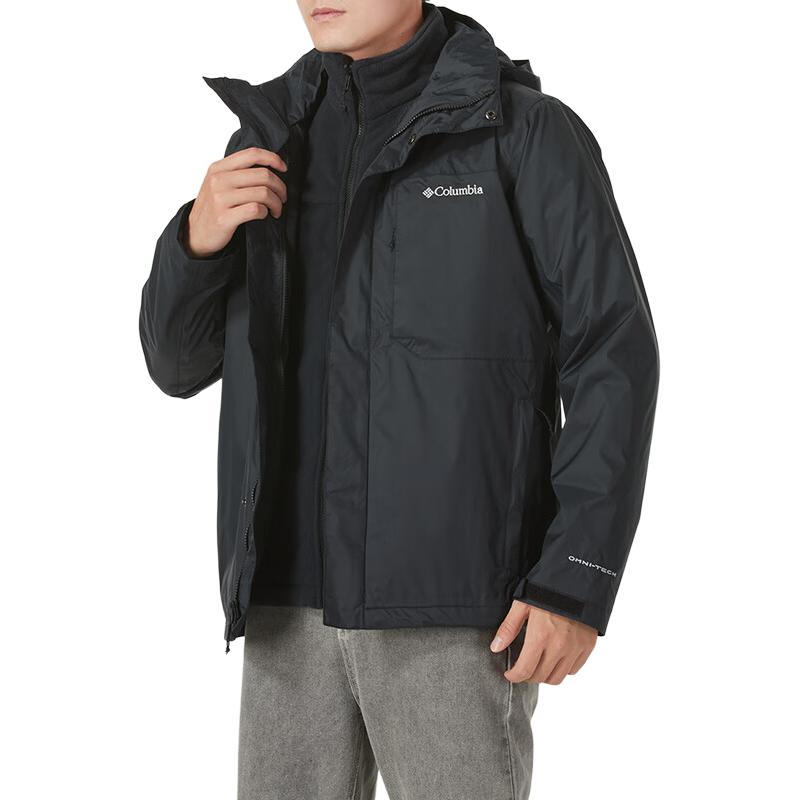 Purchase 哥伦比亚黑色户外登山连帽拉链保暖夹克 WE6508-010