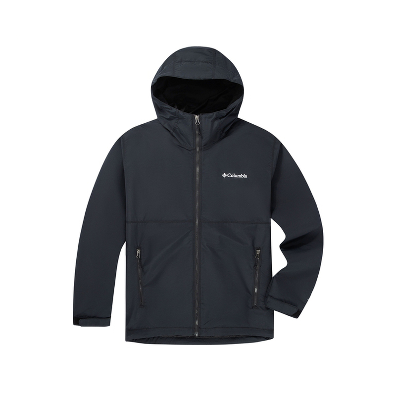 Columbia Black Hooded Casual Sports Jacket Long Sleeve XE8964-010