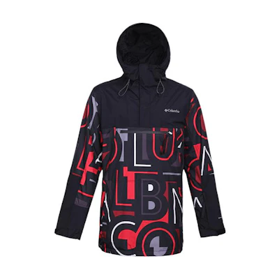Columbia Black Letter Logo Zip-Up Hoodie Jacket WE0973-011