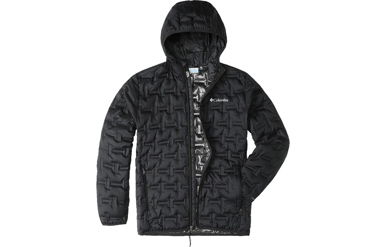 Columbia Black Lightweight Thermal Hooded Down Jacket Winter Outdoor Series WE0954-010