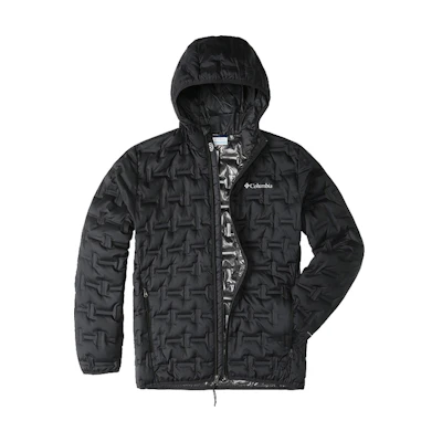 Columbia Black Lightweight Thermal Hooded Down Jacket Winter Outdoor Series WE0954-010