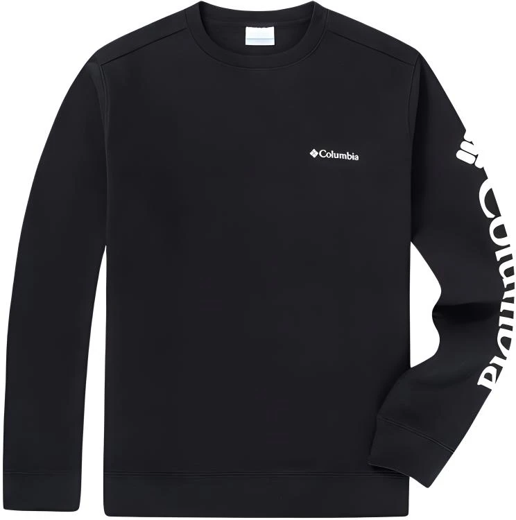 columbia-black-logo-print-crewneck-lightweight-sweatshirt-for-outdoor-sports-ae-0954-016