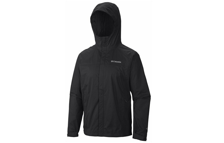 Shop 哥倫比亞黑色軟殼連帽外套 - 防水防風戶外登山外套 RE2433010