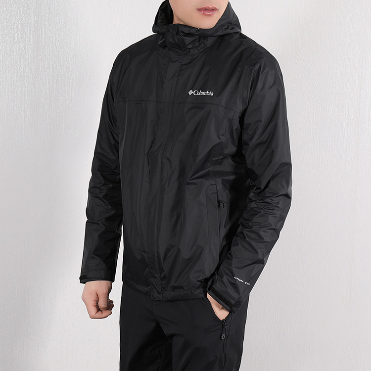Sizing 哥倫比亞黑色軟殼連帽外套 - 防水防風戶外登山外套 RE2433010