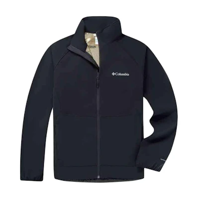 Columbia Black Softshell Zip-Up Jacket WE0698-010