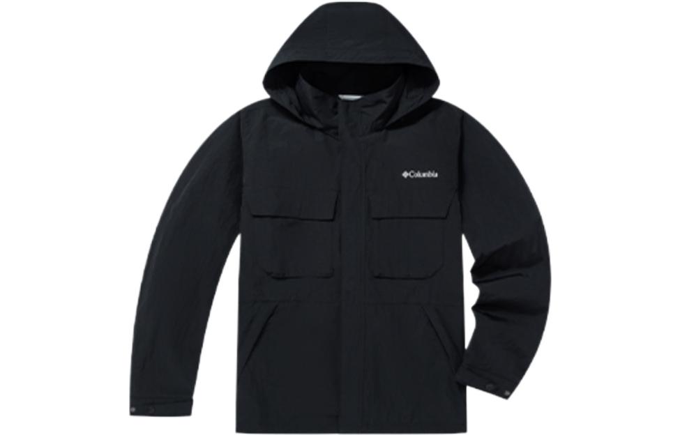 Columbia Black Solid Color Hooded Casual Jacket WE4630-010