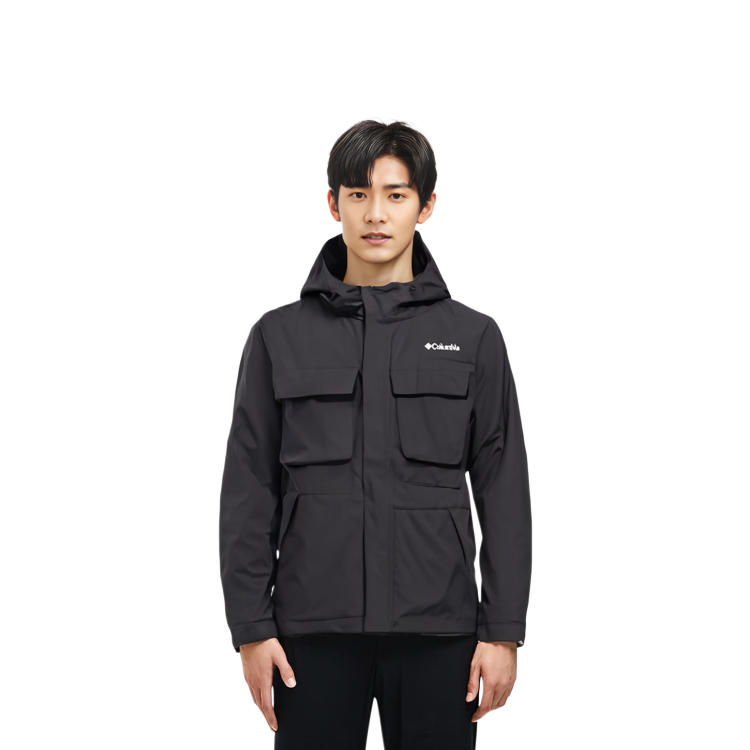 Details for Columbia 黑色純色連帽休閒外套 WE4630-010