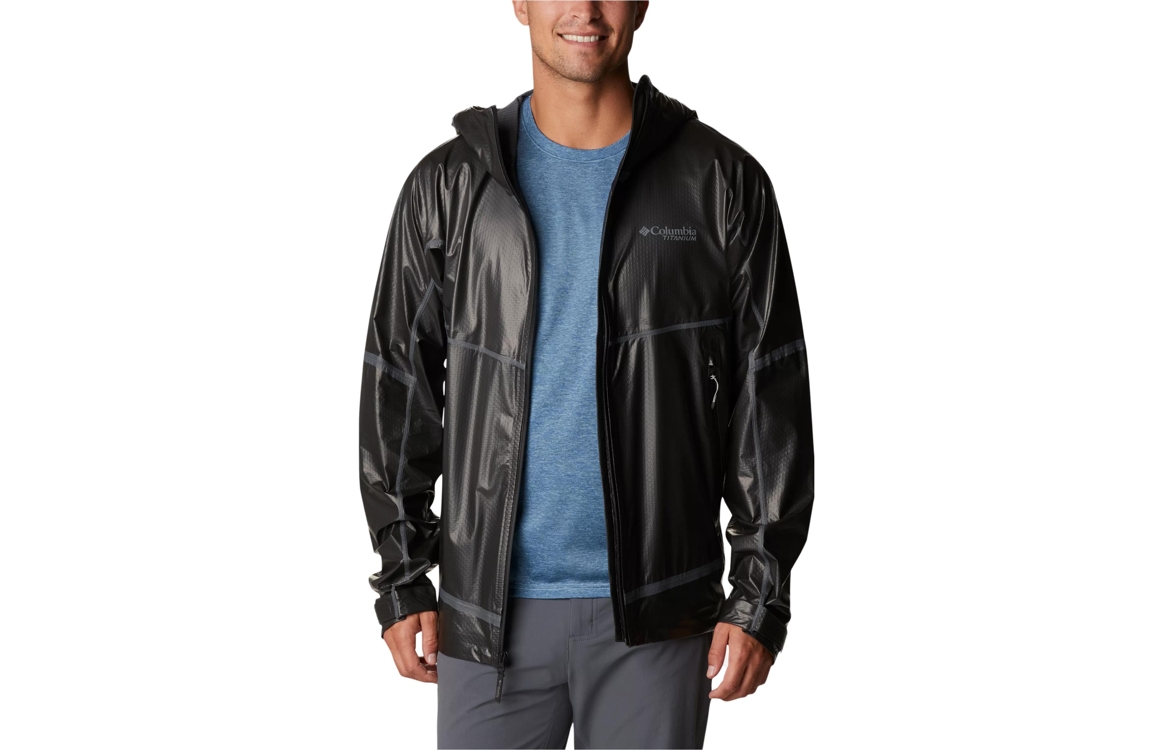 Columbia Black Solid Color Hooded Long-Sleeve Zip Jacket 1988551-010