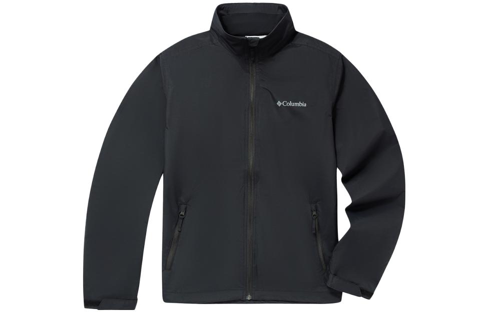 Columbia Black Solid Color Zip-Up Track Jacket XE5711-010