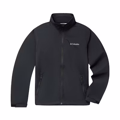 Columbia Black Solid Color Zip-Up Track Jacket XE5711-010