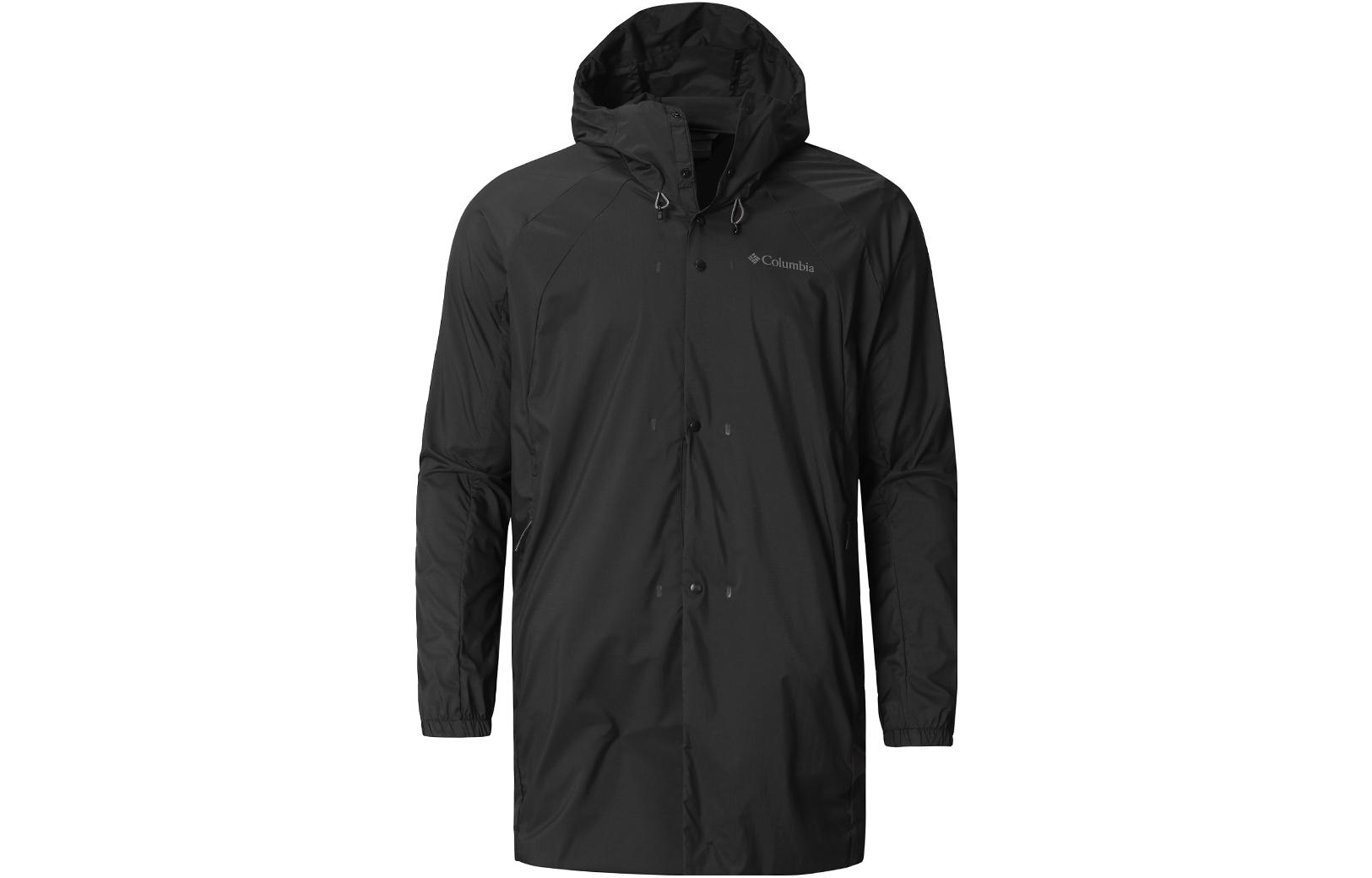 Columbia Black Solid Logo Printed Hooded Jacket PM4915-01