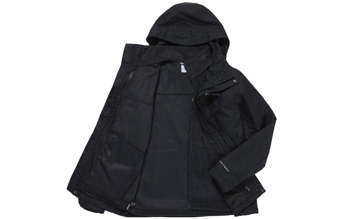 Shop Columbia 黑色防水3合1連帽外套（可拆式搖粒絨內裡） XE4735-010