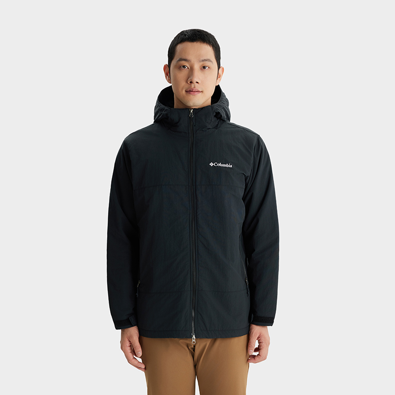 Shop 컬럼비아 블랙 방수 보온 후드 재킷 아웃도어 하이킹용 XE9089-010