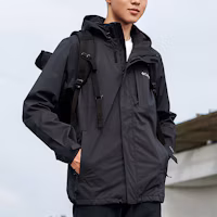 Shop 哥倫比亞防水防風耐用黑色戶外登山外套 RE0086-010