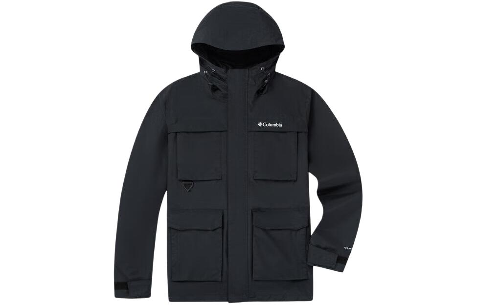 Columbia Black Waterproof Windproof Hiking Jacket with Hood WE2778-010