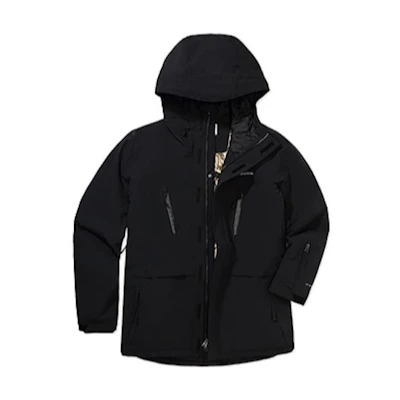 Columbia Black Waterproof Windproof Hooded Jacket with Logo Print WE8225-010