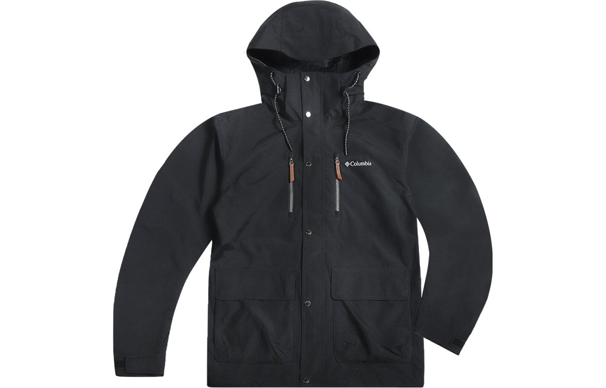 Columbia Black Waterproof Windproof Logo Hooded Outdoor Jacket XE1763-010