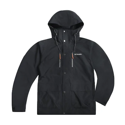 Columbia Black Waterproof Windproof Logo Hooded Outdoor Jacket XE1763-010