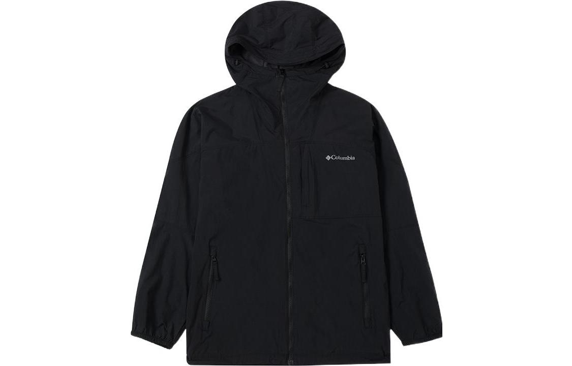 Columbia Black Windproof Breathable Logo Outdoor Hooded Jacket WE1338-012