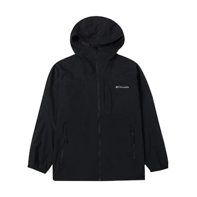 Columbia Black Windproof Breathable Logo Outdoor Hooded Jacket WE1338-012