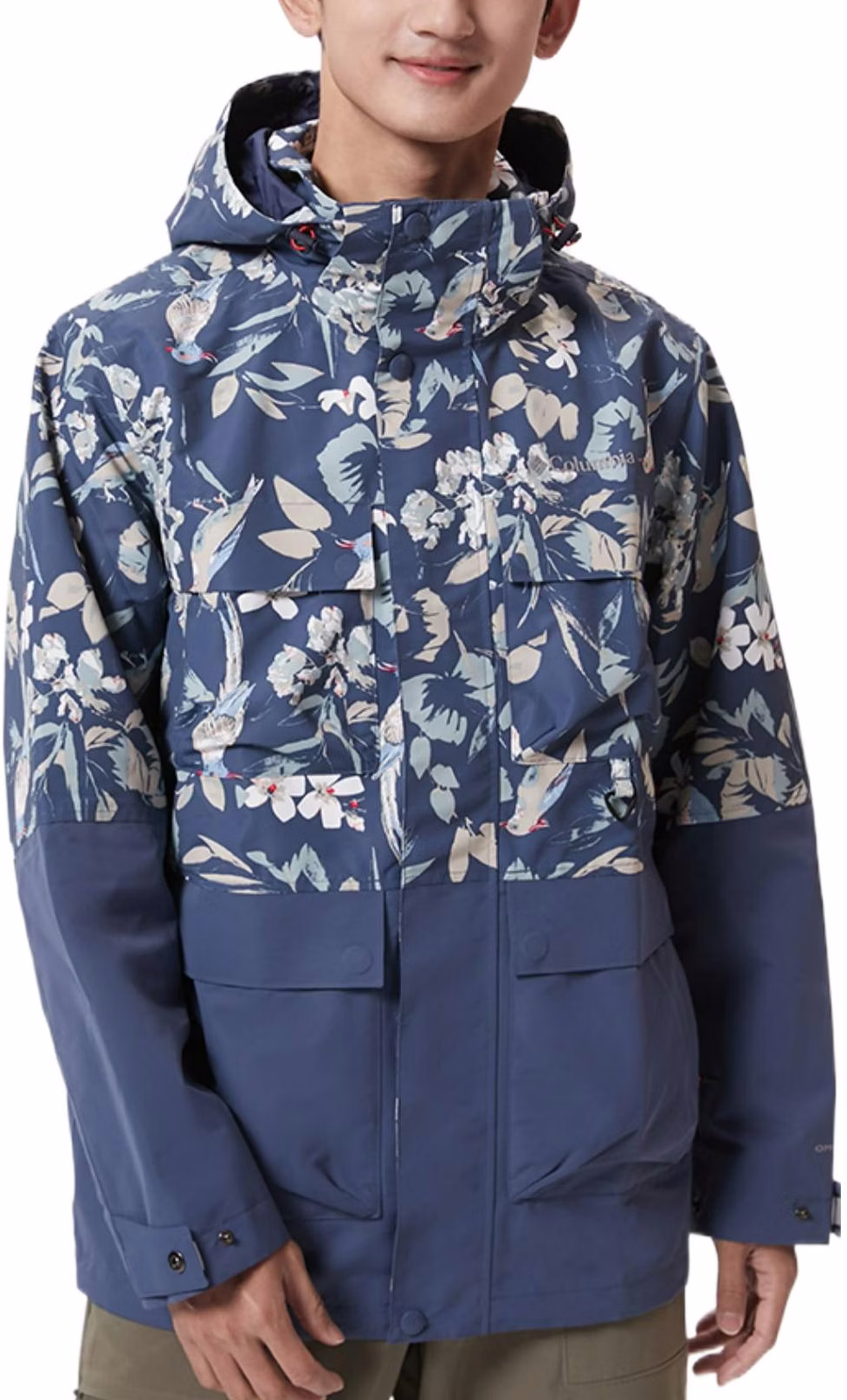 columbia-blue-floral-print-logo-hoodie-jacket-we-3429-478