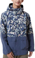 Columbia Blue Floral Print Logo Hoodie Jacket WE3429-478 Columbia Blue Floral Print Logo Hoodie Jacket WE3429-478