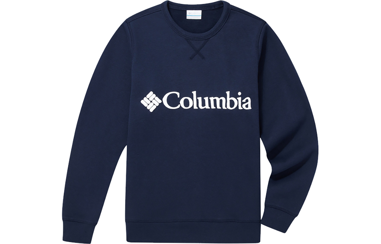 Columbia Blue Pullover Sweatshirt with Logo, Breathable and Casual AE0358-468
