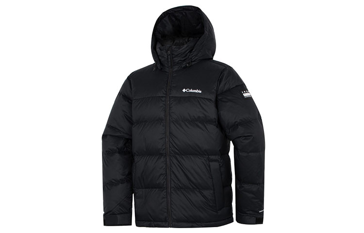 Columbia Boulo Point 2  Black Hooded Down Jacket Sportswear. WE6252-009