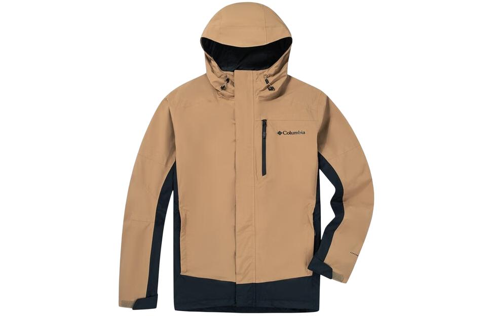 Columbia Brown 3-in-1 Jacket with Removable Liner and Logo Print Hood WE0900-257