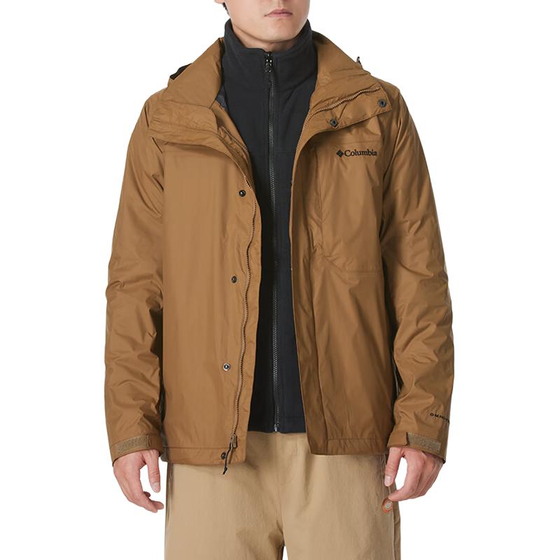 Columbia Brown Outdoor Hiking Logo Hooded Jacket - Warm & Stylish WE6508-257 圖 2