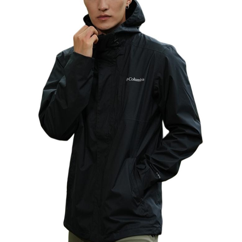 Lookbook 哥倫比亞 CABOT TRAIL 防水防風連帽外套 男女 黑色 XE3772-010
