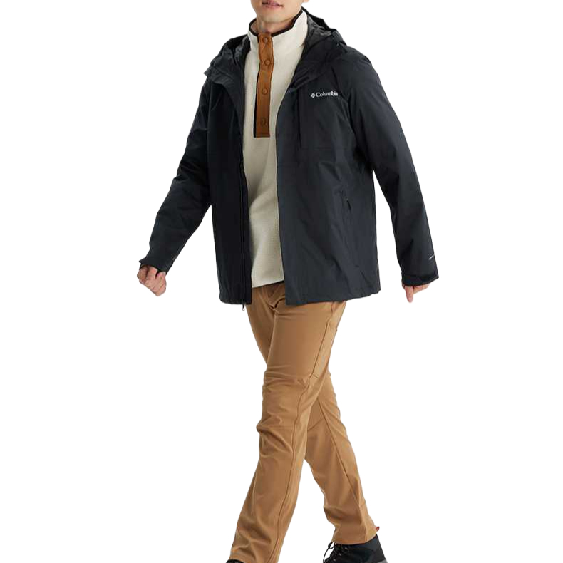 Details for 哥倫比亞 CABOT TRAIL 防水防風連帽外套 男女 黑色 XE3772-010