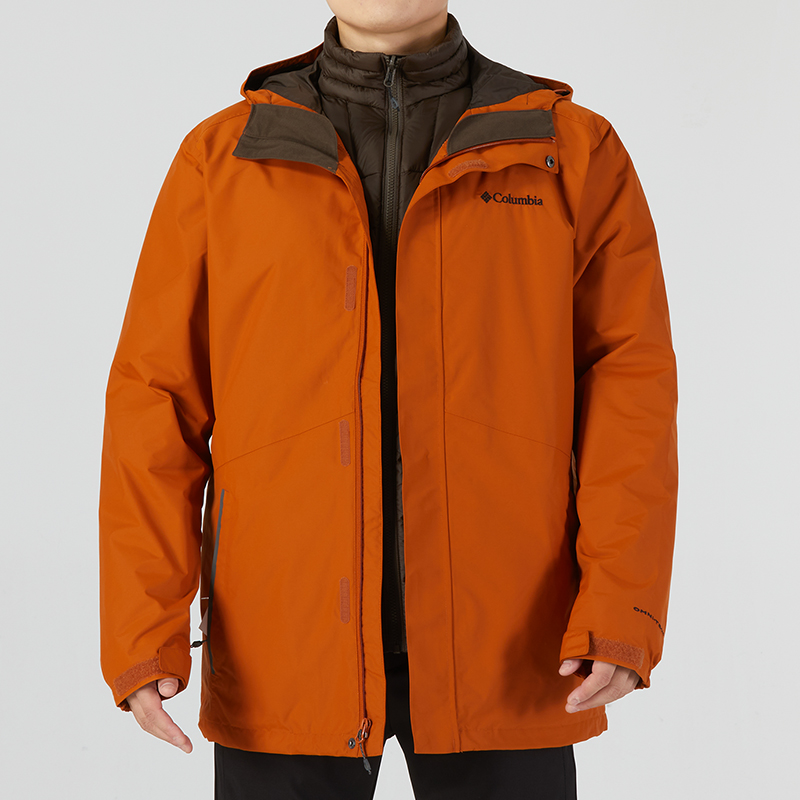 Details for Chaqueta Columbia CAM Heights 2 Casual 3 en 1 con capucha y plumón sólido. XE1504-858