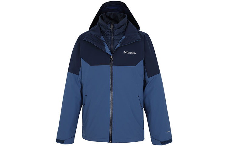 Columbia CASCADE PEAK 5 Blue 3-in-1 Waterproof Outdoor Jacket with Liner. WE6347-452