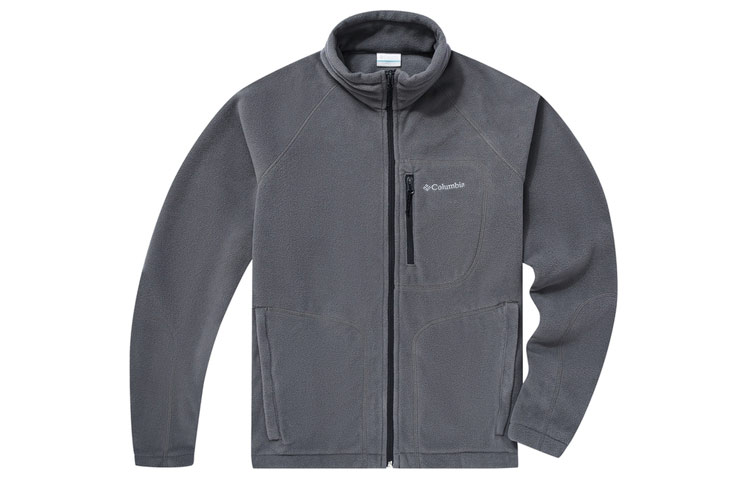Columbia Casual Outdoor Fleece Jacket, Solid Gray, Fall Season AE3039-023