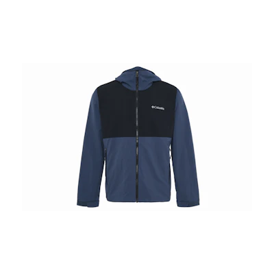 Columbia Colorblock Hooded Breathable Running Jacket Navy Blue Mens XE3394-466