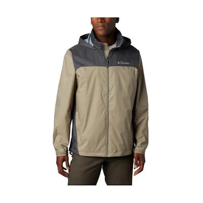 Columbia Colorblock Logo Print Zip Hoodie Jacket Beige/Brown 1442361-221