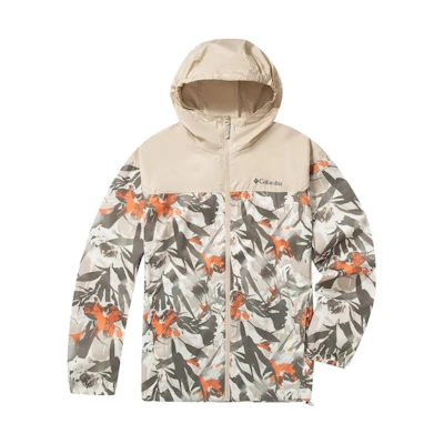 Columbia Colorblock Zip-Up Hooded Jacket Beige WE8777-271