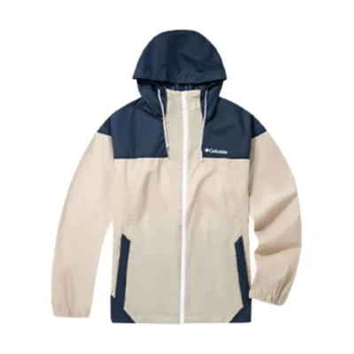 Columbia Colorblock Zipper Hoodie Jacket - Off White WE0757-272