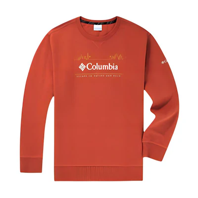 Columbia Coral Crewneck Sweatshirt with Letter Print Long Sleeves AE3664-849
