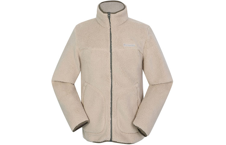 Columbia Embroidered Logo Fleece Jacket Men’s Deep Khaki AE0792-271