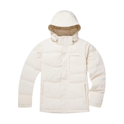 Columbia FLINSCH TRAIL 3 White Logo Print Hooded Down Jacket. XE4306-191