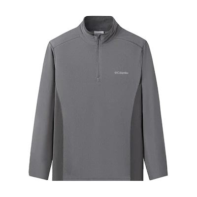 Columbia FW24 Grey Half-Zip Warm Long-Sleeve Sweatshirt AE6558-024