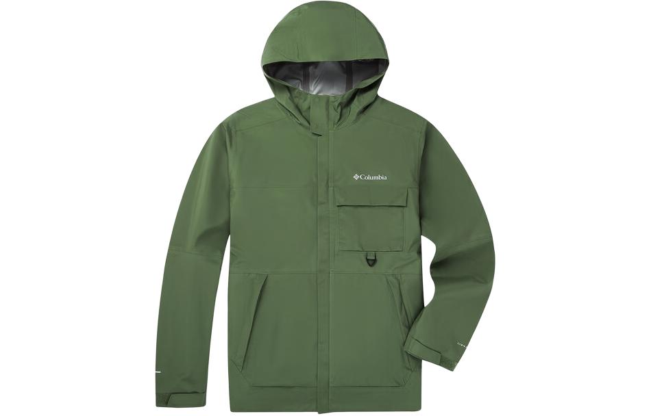 Columbia Green  Waterproof Outdoor Hiking Jacket with Logo - Spring Collection. WE4517-352