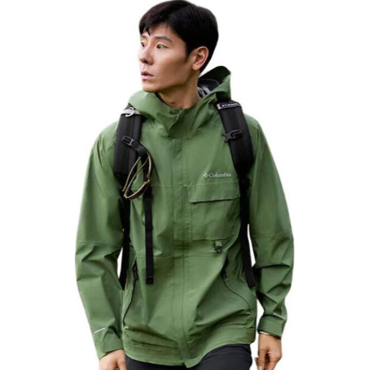 Shop 哥倫比亞防水戶外綠色登山外套附標誌 - 春季系列 WE4517-352