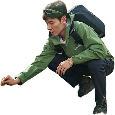 哥倫比亞防水戶外綠色登山外套附標誌 - 春季系列 WE4517-352 Cheap 哥倫比亞防水戶外綠色登山外套附標誌 - 春季系列 WE4517-352