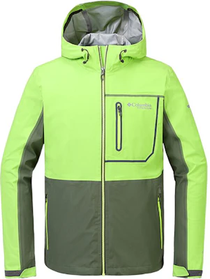 Columbia Green Colorblock Logo Print Long-Sleeve Zip-Up Jacket PM4580-351 Buy Columbia Green Colorblock Logo Print Long-Sleeve Zip-Up Jacket PM4580-351