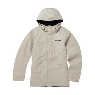 Columbia Grey Solid Logo Print Zip-Up 3-in-1 Jacket WE0399-271